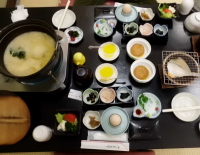 鯛のアラの味噌汁、干物、煮物